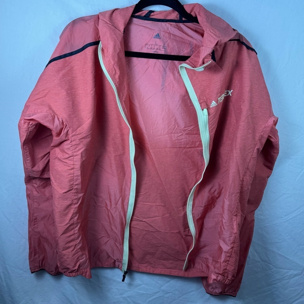 Adidas Coral Windbreaker Women Size L